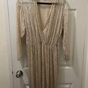 Beautiful, sequin jumpsuit worn ONCE!!